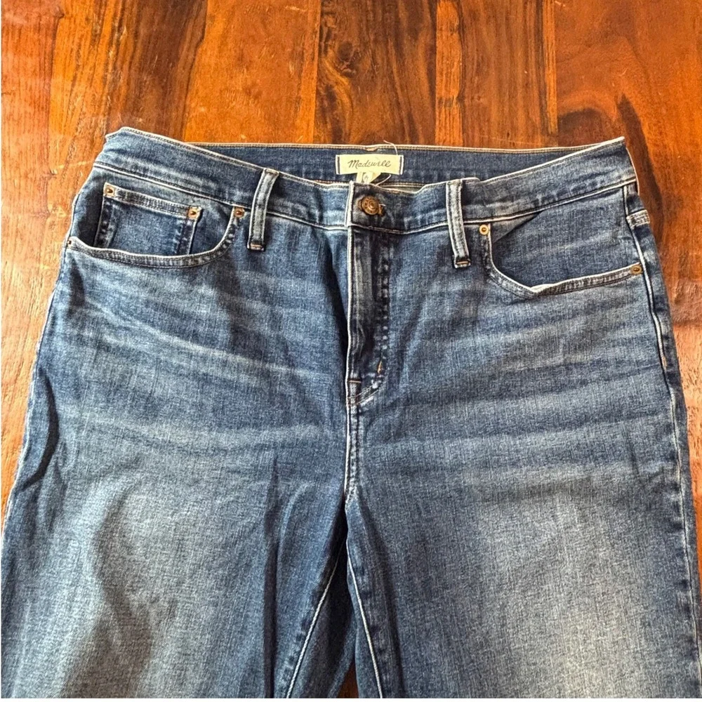 Madewell Women's Dark Blue Flare Wide Leg Jeans